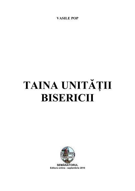 Taina unitÄtii Bisericii