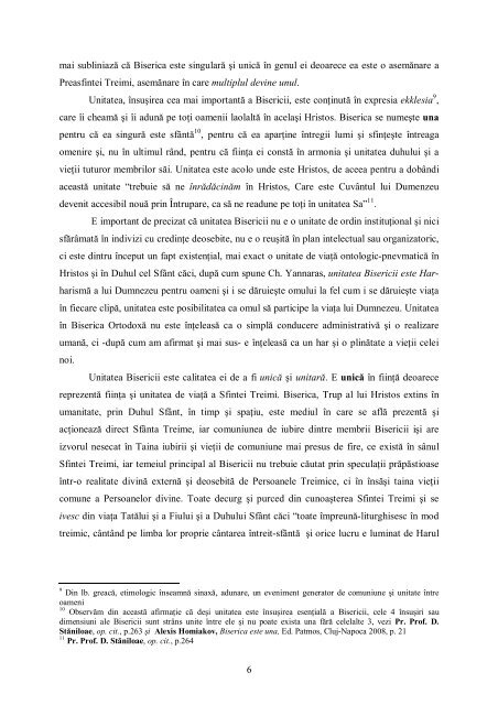 Taina unitÄtii Bisericii