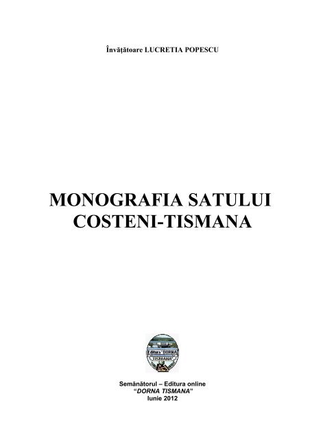 Monografia satului Costeni, orasul Tismana