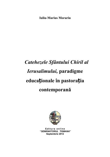 Catehezele SfÃ¢ntului Chiril al Ierusalimului