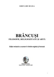 Brancusi religiozitate filosofie si artÄ