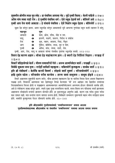 Shrimat Dasbodh (Page no. 663 to 732)