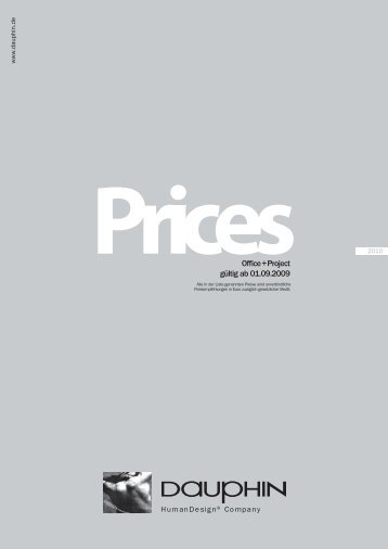 PricesOffice + Project gültig ab 01.09.2009