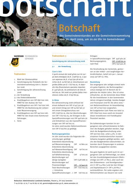 Botschaft - Samedan