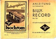 Bedienungsanleitung Agfa Billy Record - Museum Digital