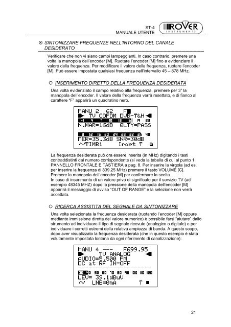 ST4-MANUALE VER 1.53-BS1.0-IT-1.0.pdf - Ro.Ve.R. Laboratories ...