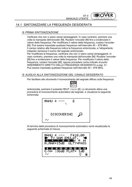 ST4-MANUALE VER 1.53-BS1.0-IT-1.0.pdf - Ro.Ve.R. Laboratories ...