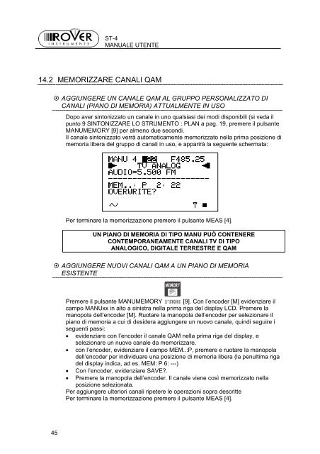 ST4-MANUALE VER 1.53-BS1.0-IT-1.0.pdf - Ro.Ve.R. Laboratories ...