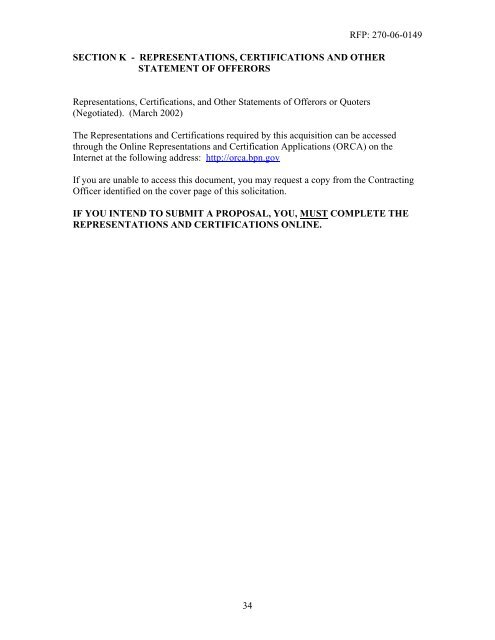 RFP: 270-06-0149 2 SECTION B- SUPPLIES OR SERVICES AND ...
