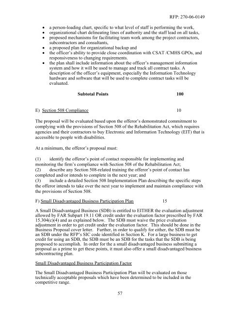 RFP: 270-06-0149 2 SECTION B- SUPPLIES OR SERVICES AND ...