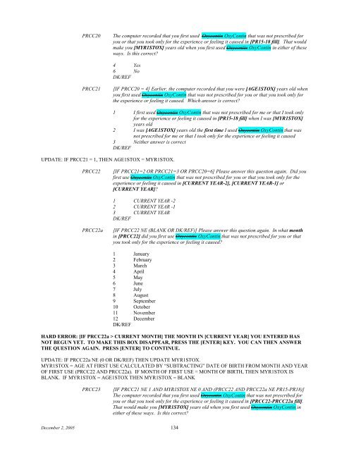 2006 NSDUH CAI Specs for Programming - Substance Abuse and ...