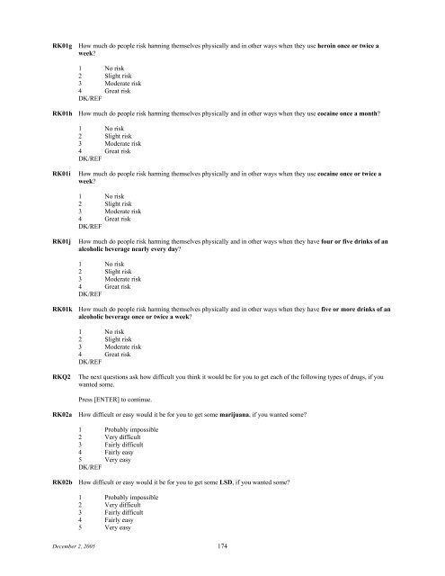 2006 NSDUH CAI Specs for Programming - Substance Abuse and ...