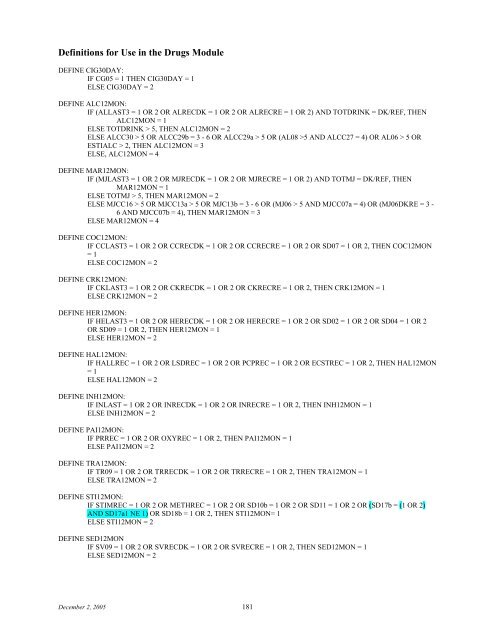 2006 NSDUH CAI Specs for Programming - Substance Abuse and ...