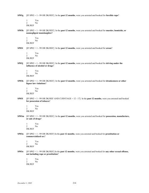 2006 NSDUH CAI Specs for Programming - Substance Abuse and ...