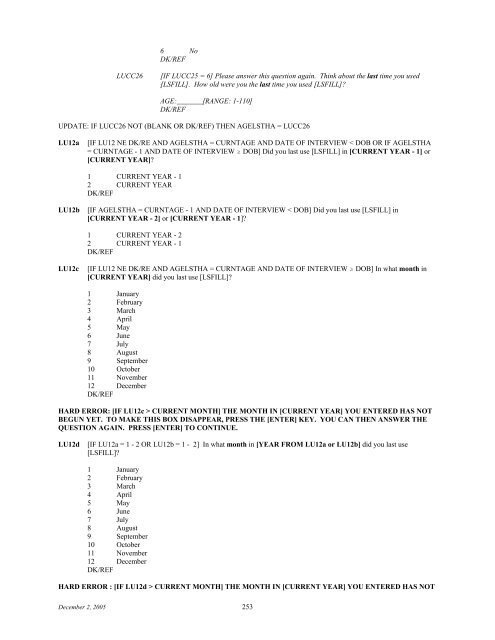 2006 NSDUH CAI Specs for Programming - Substance Abuse and ...