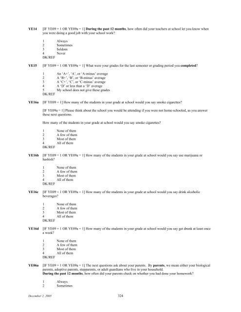 2006 NSDUH CAI Specs for Programming - Substance Abuse and ...