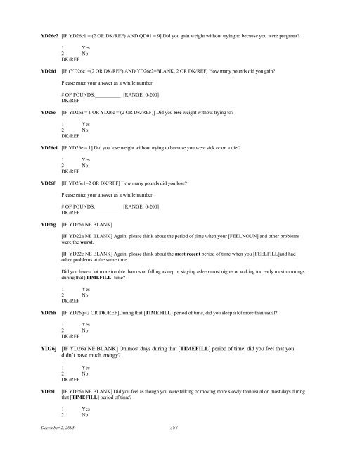 2006 NSDUH CAI Specs for Programming - Substance Abuse and ...