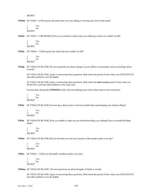 2006 NSDUH CAI Specs for Programming - Substance Abuse and ...