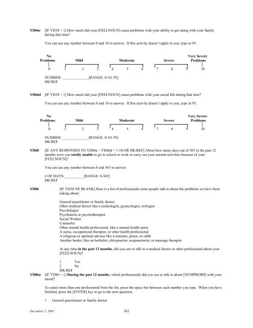 2006 NSDUH CAI Specs for Programming - Substance Abuse and ...