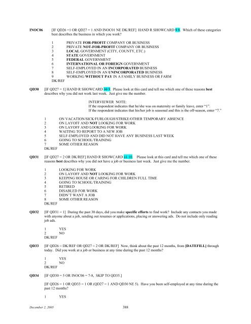 2006 NSDUH CAI Specs for Programming - Substance Abuse and ...