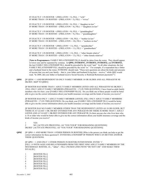 2006 NSDUH CAI Specs for Programming - Substance Abuse and ...