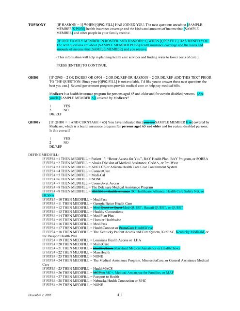 2006 NSDUH CAI Specs for Programming - Substance Abuse and ...