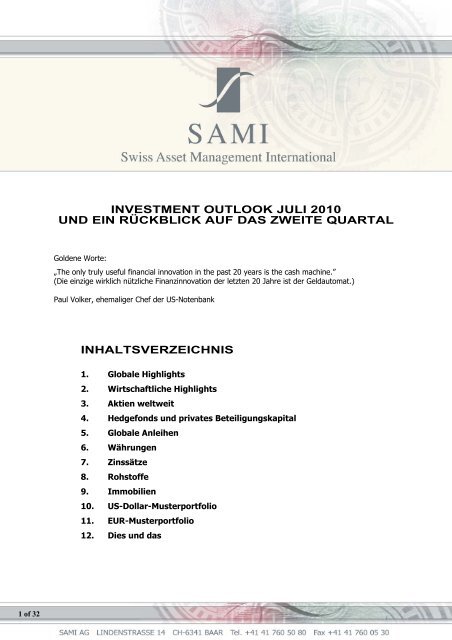 Juli 2010 De Sami Ag
