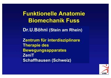 Funktionelle Anatomie Biomechanik Fuss, Ueli ... - bei der SAMM