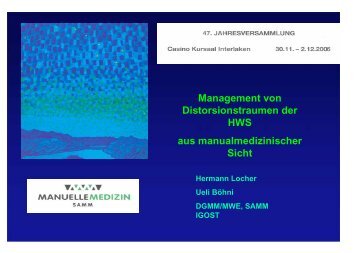 Management von Distorsionstraumen der HWS aus ... - bei der SAMM