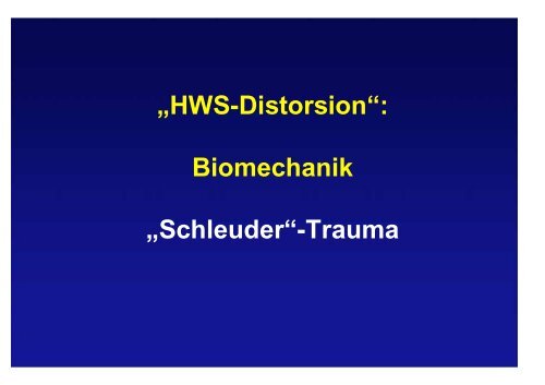 Management von Distorsionstraumen der HWS aus ... - bei der SAMM