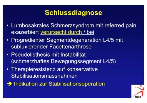 Das schmerzhafte Bewegungssegment: InstabilitÃ¤t ... - bei der SAMM