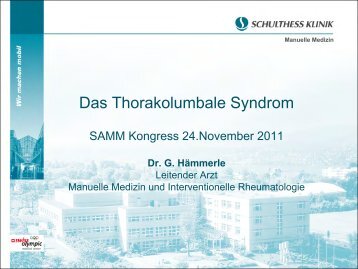 Thorakolumbaler Uebergang - bei der SAMM