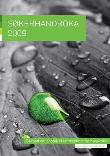 SÃ¸kerhandboka 2009.pdf - Samordna opptak