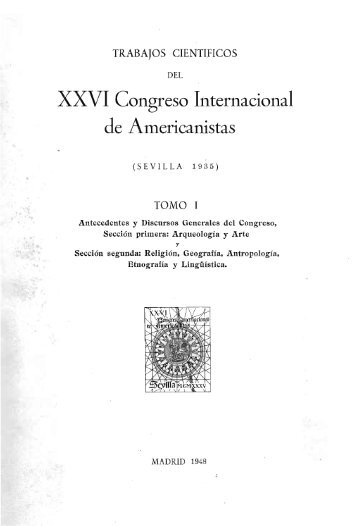 XXVI Congreso Internacional de Americanistas