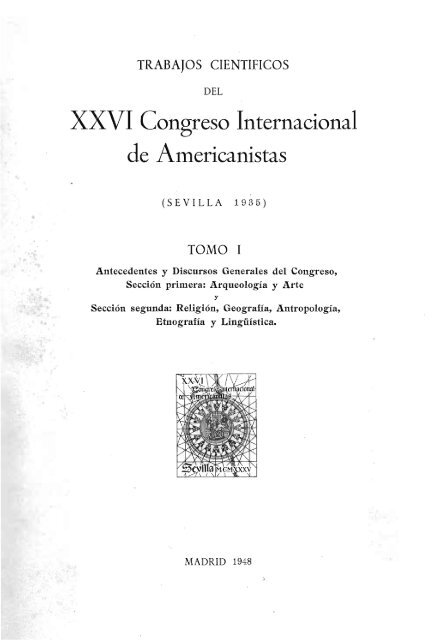 XXVI Congreso Internacional de Americanistas