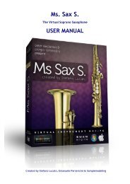 Ms. Sax S. User Manual - Sample Modeling