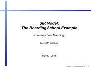 SIR Model: The Boarding School Example - SAMSI