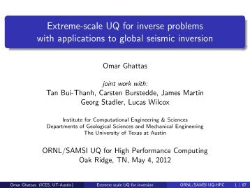 Extreme-scale UQ for inverse problems with applications to ... - SAMSI