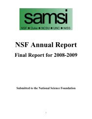 Annual Report 2009.pdf - SAMSI