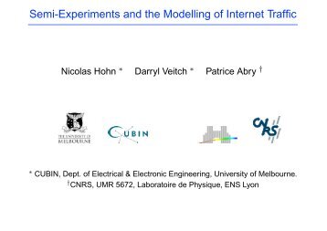 Semi-Experiments and the Modelling of Internet Traffic - SAMSI