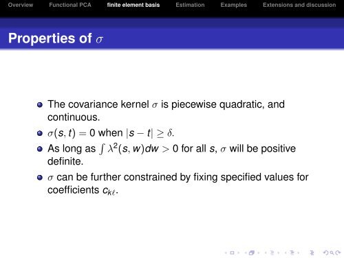 Economical Models for Functional Covariation - SAMSI