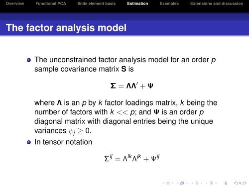 Economical Models for Functional Covariation - SAMSI