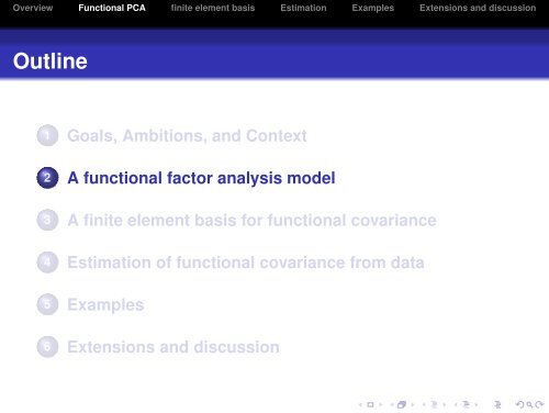 Economical Models for Functional Covariation - SAMSI