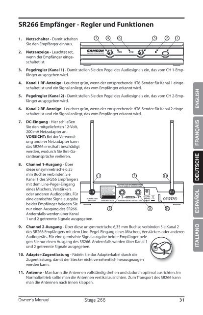 Owner's Manual - Samson