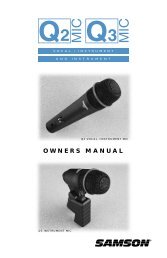 Samson Q3 Microphone User Manual in PDF format