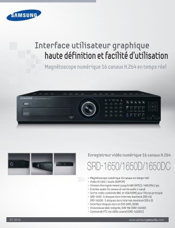 SRD-1650/1650D/1650DC - Samsung Techwin UK