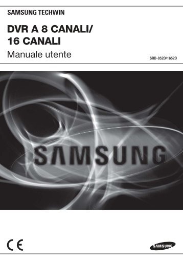 User Manual_SRD-852D, 1652D_ITALIAN_Web.indb - Samsung ...