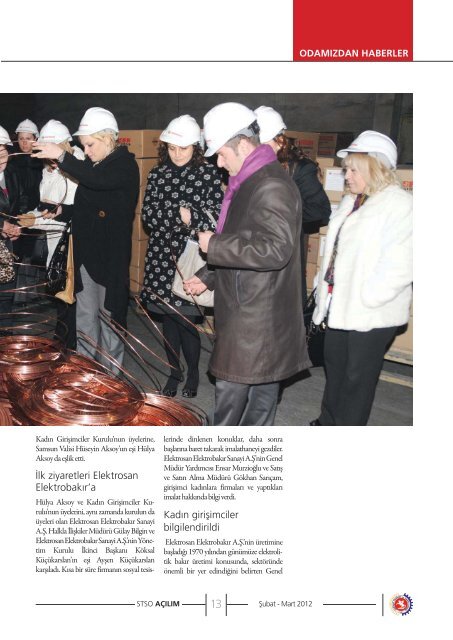 AÃ§Ä±lÄ±m SayÄ±:23 Åubat/Mart 2012 - Samsun Ticaret ve Sanayi OdasÄ±