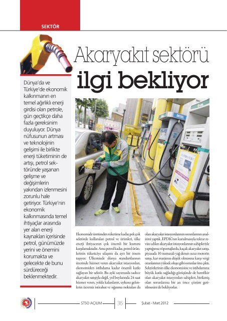 AÃ§Ä±lÄ±m SayÄ±:23 Åubat/Mart 2012 - Samsun Ticaret ve Sanayi OdasÄ±