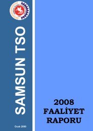 Faaliyet Raporu 2008 - Samsun Ticaret ve Sanayi OdasÄ±